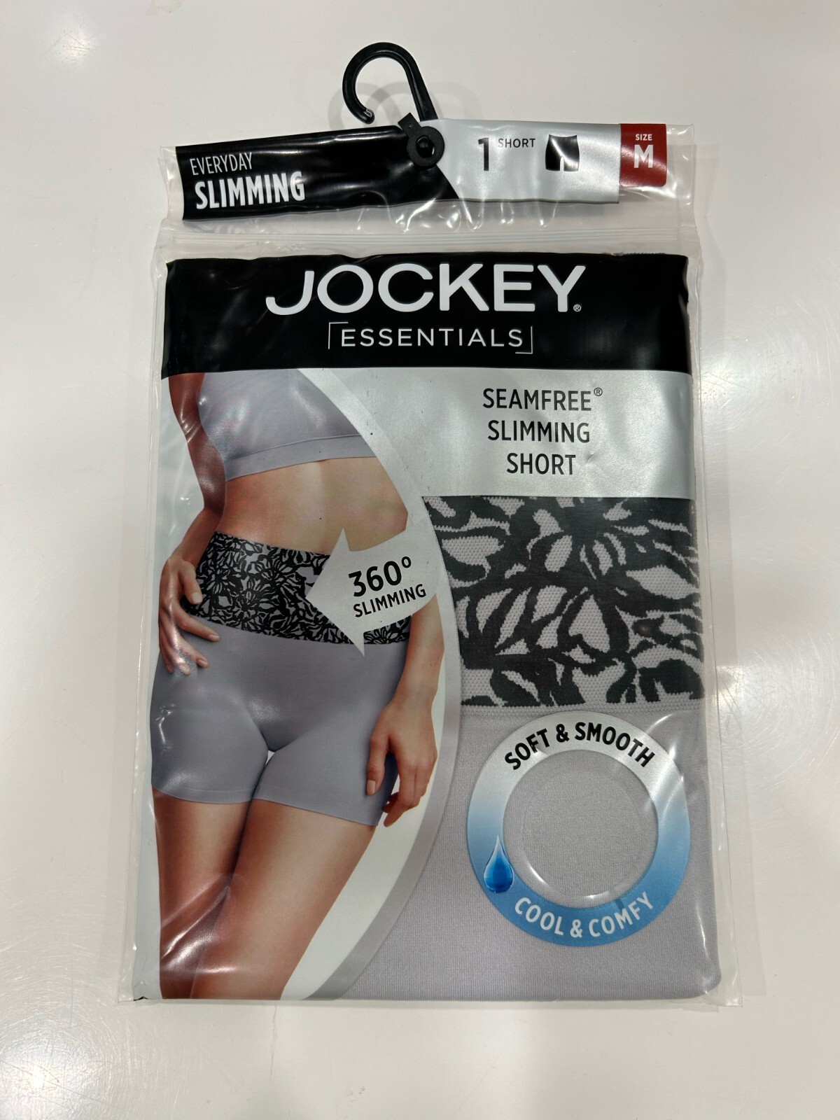 JOCKEY WOMENS SEAMFREE SLIMMING SHORT UNDERWEAR SIZE MED GRAY PANTIES