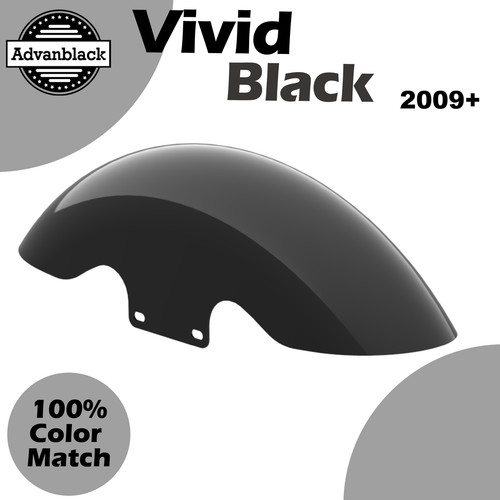 Guardabarros delantero corto Vivid Black Holeshot Performance 19" para Harley Davidson 09+ - Imagen 7 de 7
