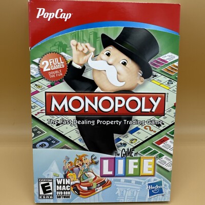 Monopoly/The Game of Life (Windows/Mac, 2012) NEW Popcap Arcade PC/mac Game