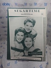 VTG Sheet Music for "Sugartime" w/ The McGuire Sisters by Phillips and Echols