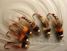 Irideus Timothy's  Orange Caddis Fall Steelhead Caddis Trout Fly Fishing Flies 