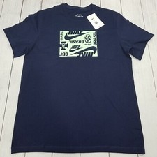 Nike Brazil World Cup 2022 Soccer Original T-Shirt Mens Size Large DX4172-498