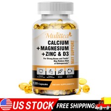Calcium Magnesium Zinc  Vitamin D3 Complex Supplement for Bone Muscle Support