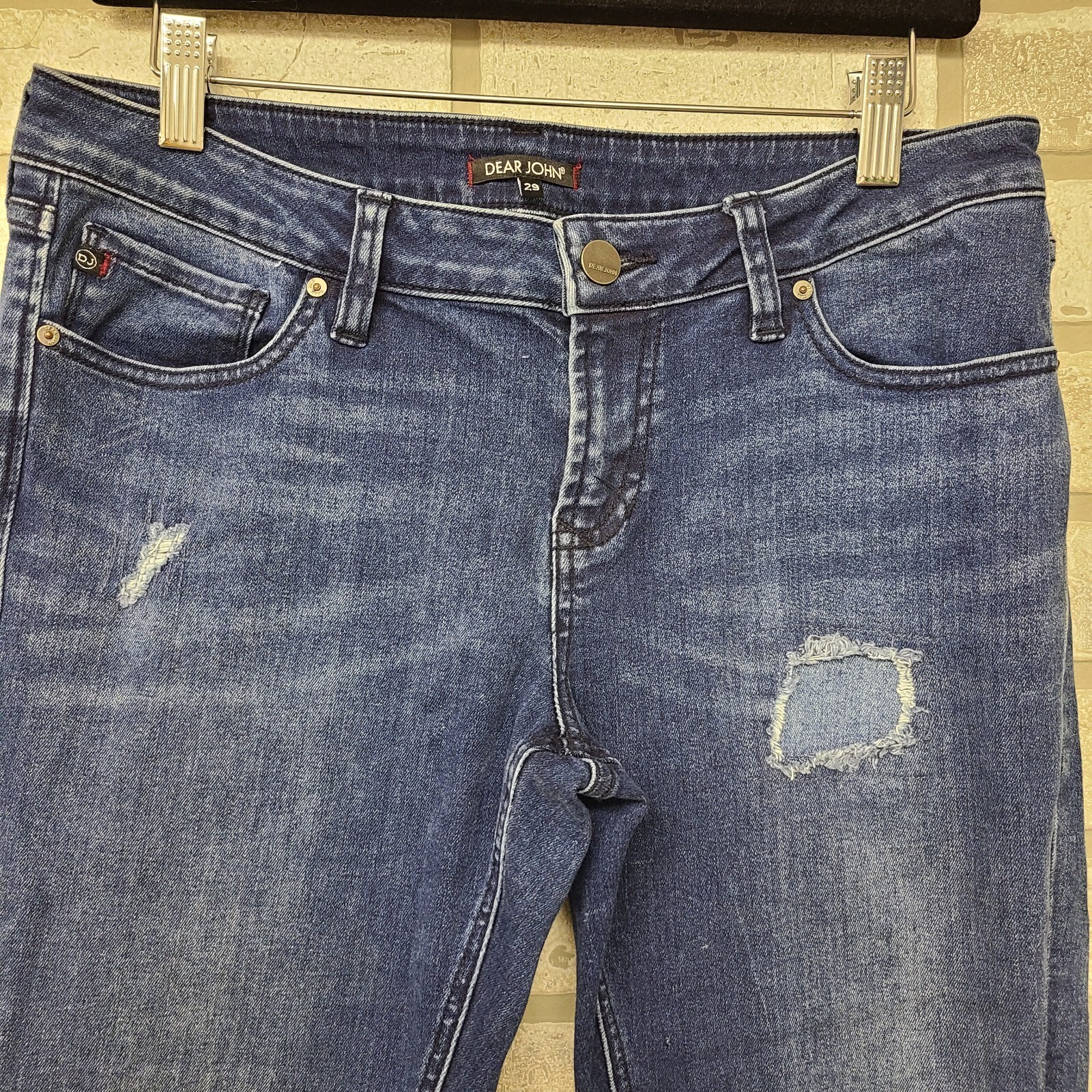 Dear John Distressed Patchwork Comfort Skinny Jea… - image 2