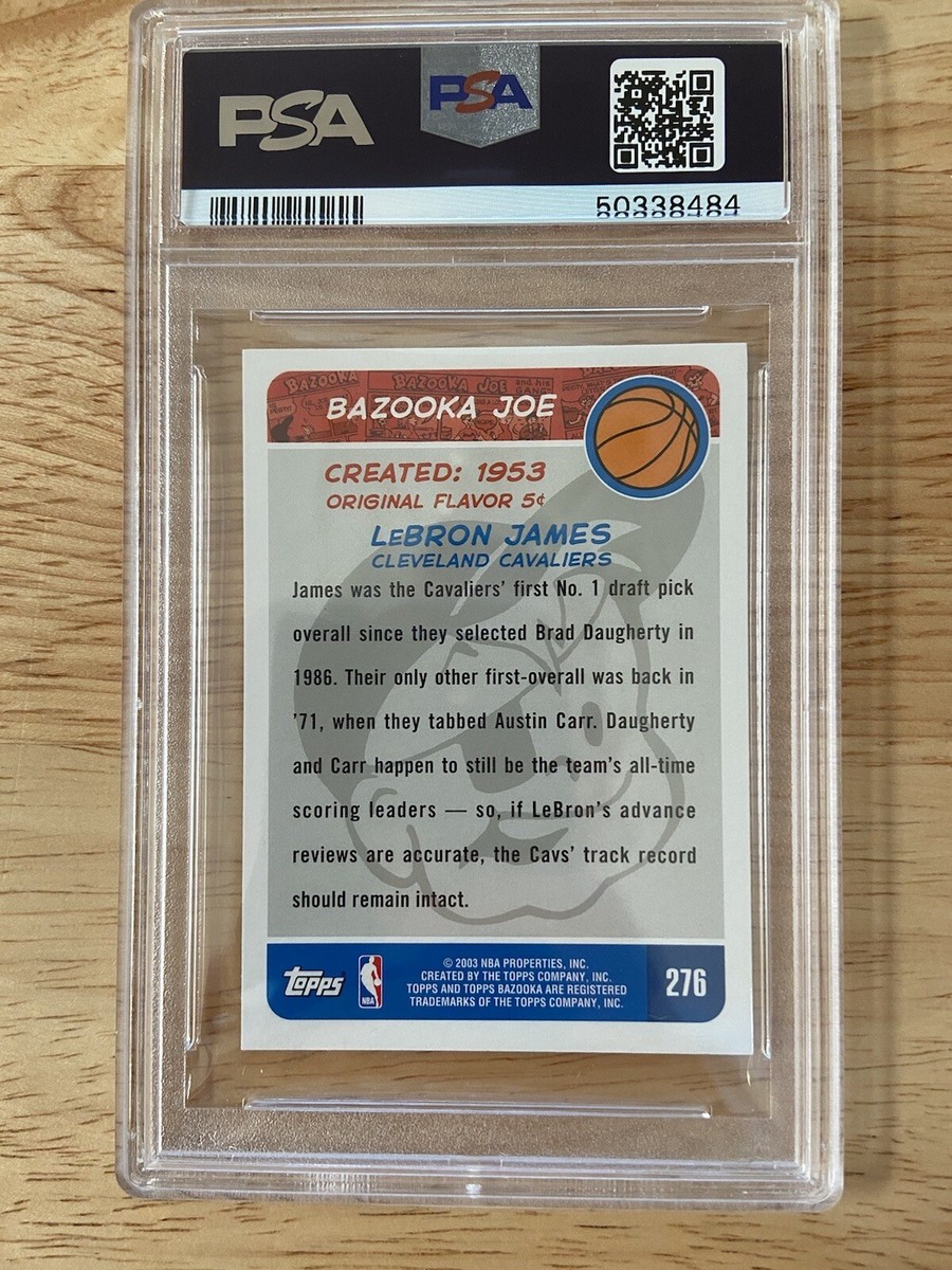 2003-04 Topps Bazooka Mini Lebron James Rookie RC #276 PSA 9 MINT