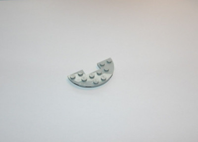 Lego PLATE HALF CIRCLE 3x6 WITH CUT Medium Stone Grey 6132983 18646 K2T6