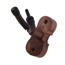 Wall Mount Violin Fiddle Viola Hanger Hook Keeper Rubber Cushion Wood Base R4N5