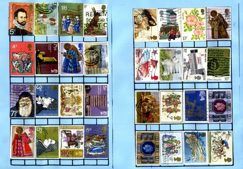 GRAN BRETAGNA LOTTO ASSORTIMENTO FRANCOBOLLI STAMPS SU LIBRETTO da 20 FOGLI - Picture 9 of 11