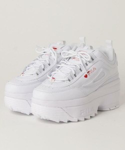 Fila Disruptor Zapato de plataforma de cuña de corazón Ii Tenis Grueso  Blanco Rosa Rojo | eBay