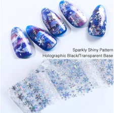 100x4cm Nail Sticker Snowflake Star Laser Glitter Christmas Transfer Foils NS28
