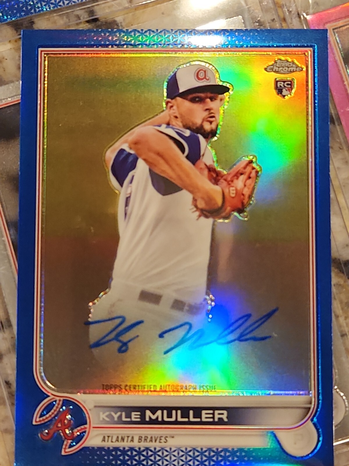 2022 Topps Chrome ⚾ KYLE MULLER BLUE Refractor Rookie Auto /150 Braves RC SP 🔥