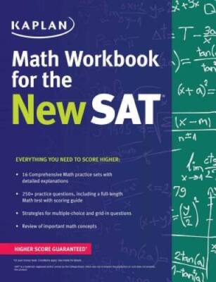 Kaplan Math Workbook for the New SAT (Kaplan Test Prep) - Paperback - VERY GOOD
