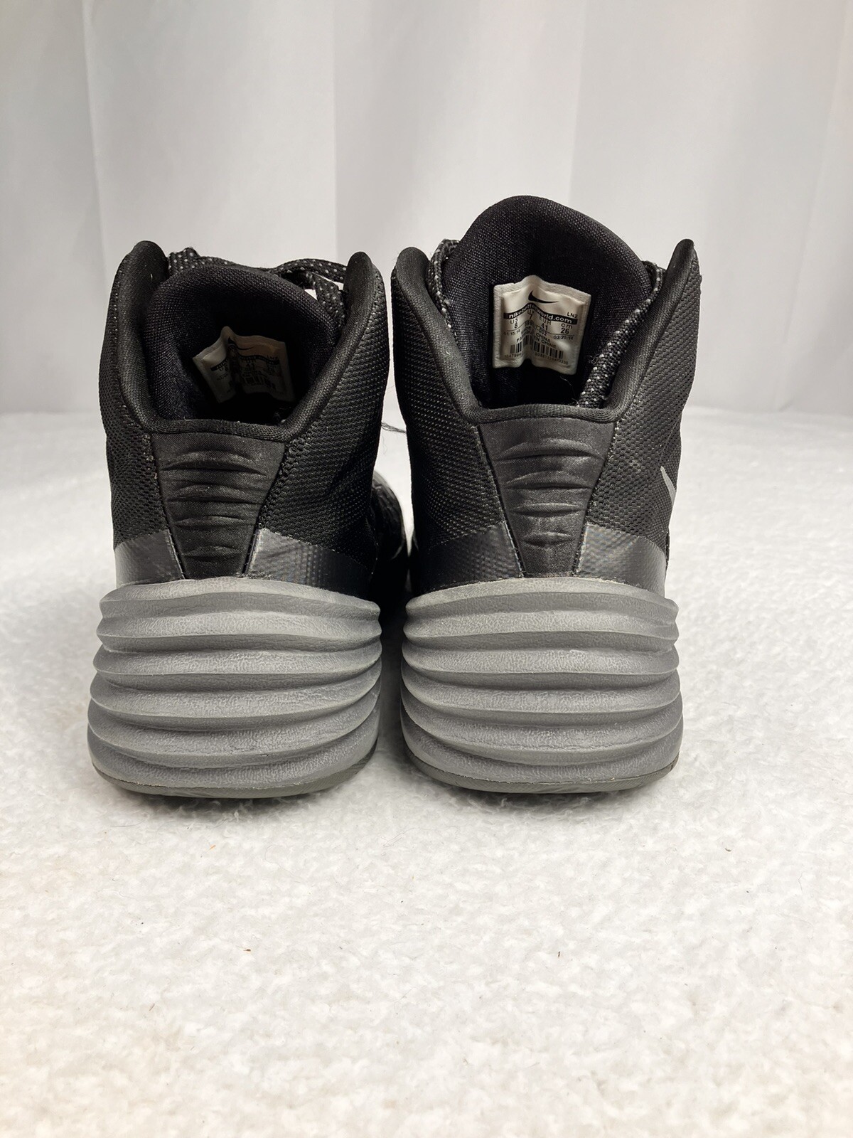 EUC Nike Mens Hyperdunk Basketball Shoes Black 599537-002 High sz 8. Free Ship!