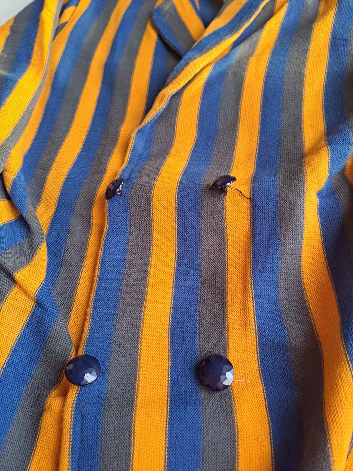 FILA Giacca a righe blazer regata canottaggio Henley 36 anni 70 fatta a mano