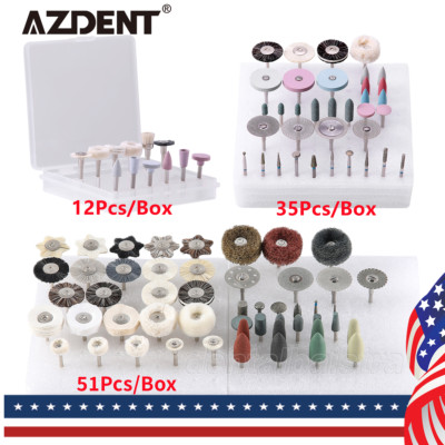 Kit de cepillo de piedra de disco burgs pulido con diamante para uso dental con 