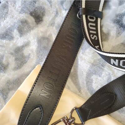 LOUIS VUITTON STRAP BANDOULIERE JAQUARD BLACK & WHITE NEW | eBay LOUIS VUITTON STRAP BANDOULIERE JAQUARD BLACK & WHITE NEW | eBay