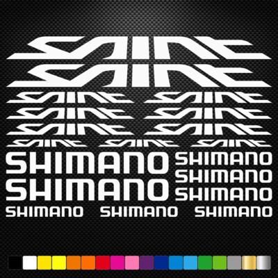 SHIMANO SAINT - KIT Vinyl Decals Stickers Sheet Bike Frame Cycle Cycling Bicycle