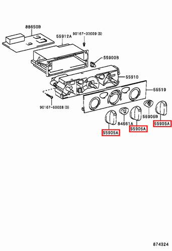 Genuine Hilux LN109 LN108 LN107 LN106 Dash Heater Fan Control Switch Knob x2 - Picture 20 of 20