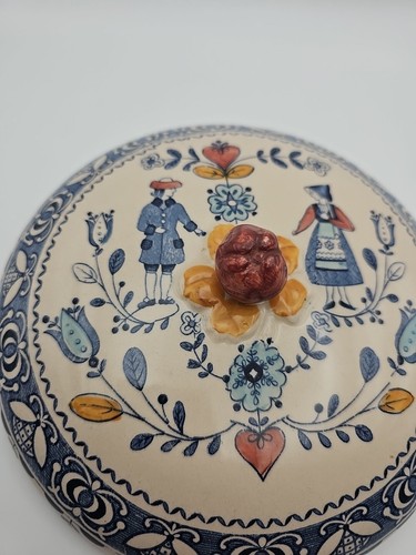 "Tapa de Turen de Colección Johnson Brothers Viejo Patrón de Granito Corazones y Flores 73⁄4" - Imagen 3 de 8
