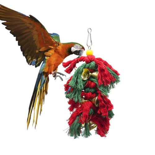 Christmas Cotton Rope Toys Bird Parakeet Cockatiel Parrot boutiques Flying