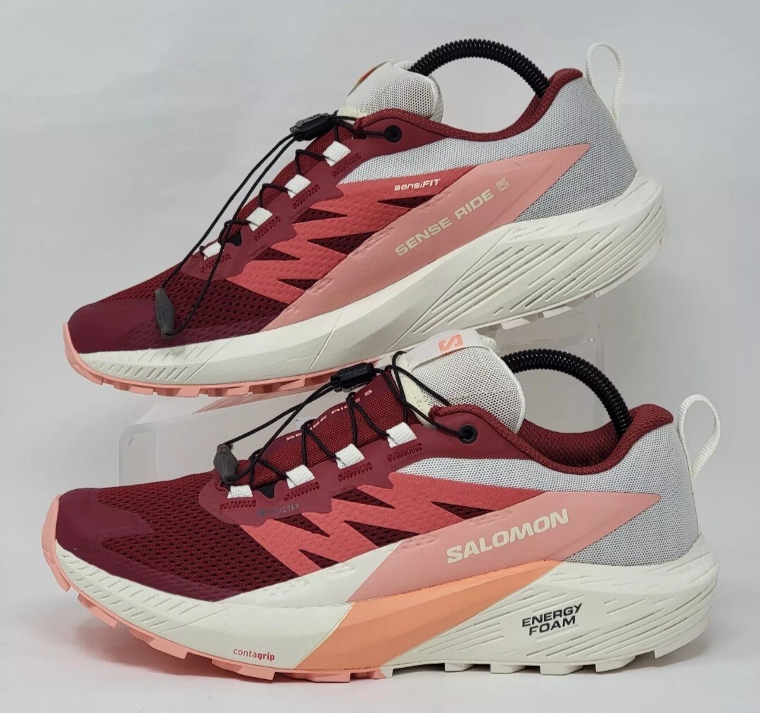 Nuove scarpe da corsa trekking Salomon Sense Ride 5 Gore tex pesca 473145 donna 11