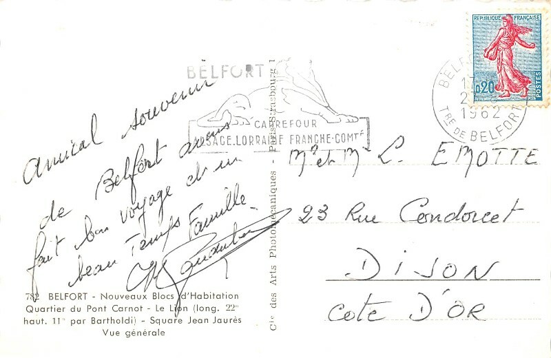 BELFORT - LE LION - Pont Carnot - Square Jean-Jaurs - vue gnrale | eBay