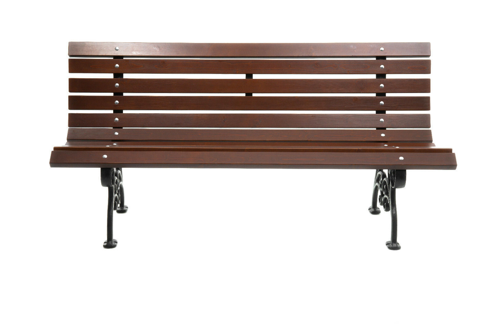 Parkbank Wetterfest Gartenbank Gusseisen Holz Palisander Gestell