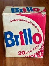 50s 60s Box of 30 Brillo Pads Steel Wool 89¢ Warhol Inspired Design ONLY 20 PADS