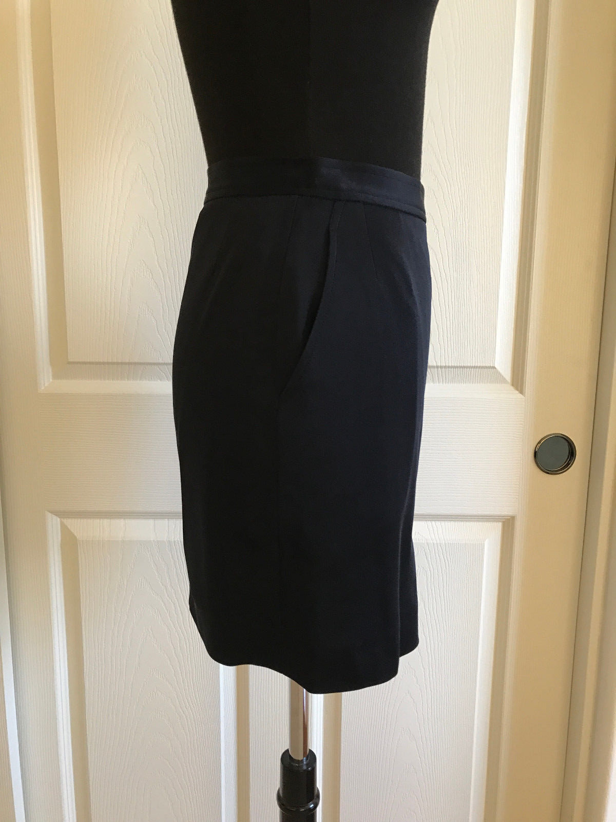 Minigonna vintage YVES SAINT LAURENT blu navy *Made in France**