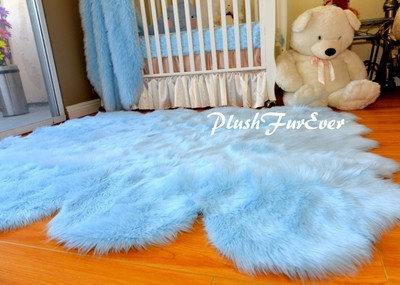 baby blue rug nursery
