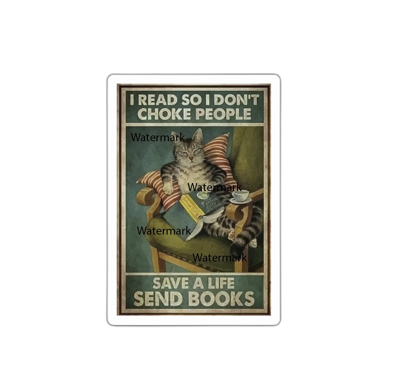 Save A Life Send Books Sticker Decal