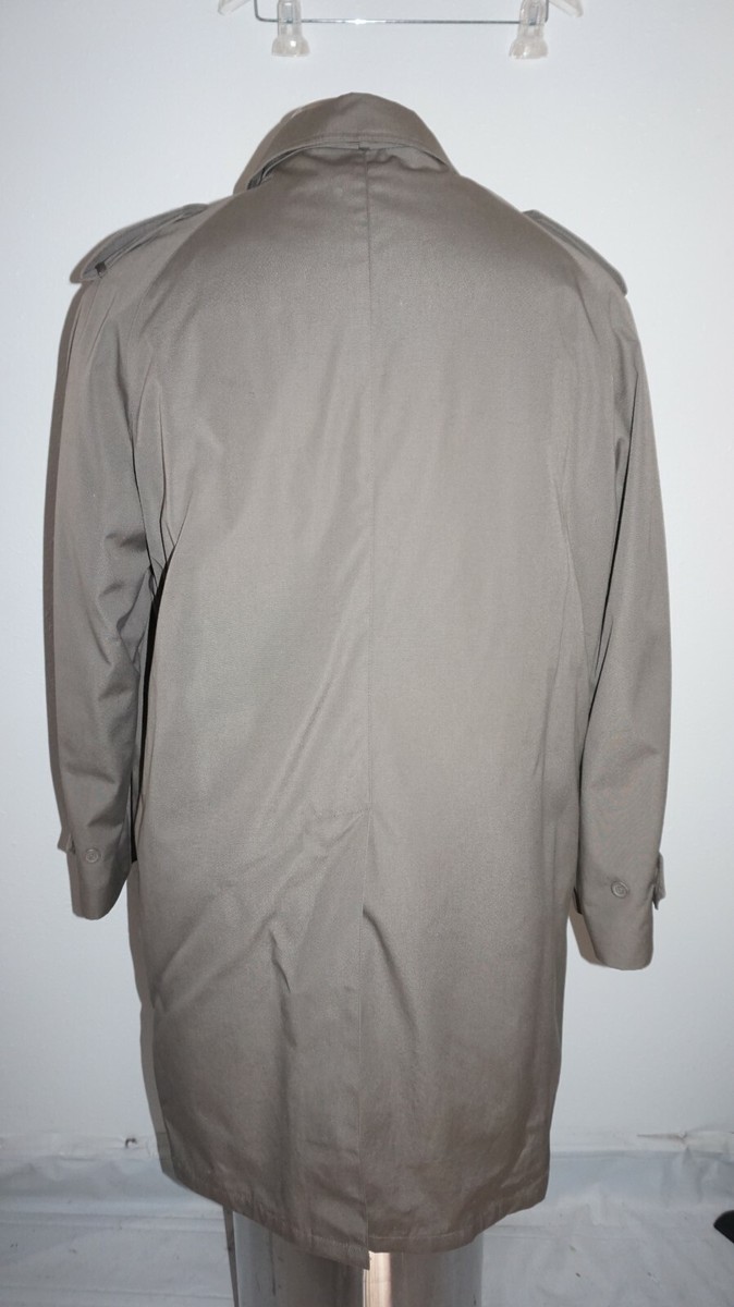 silver grey dress coat Silver Cloud Gray Overcoat Dress Coat Jacket Mens Sz 44 Long Removable Liner