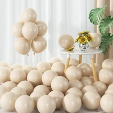 White Sand Balloons 60pcs 5inch Small Beige Balloon for Balloon Garland Arch ...