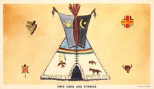 Sign Symbols From An Original Oil Painting Andrew Standing Soldier 1949 Postcard