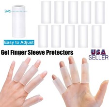 10  Silicone Gel Finger Sleeve Protectors Finger Sleeve Cushions  Protect USA