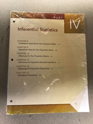 Inferential Statistics Part IV 4 Loose-leaf Version