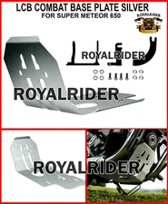 LCB COMBAT BASE PLATE, SILVER FIT FOR ROYAL ENFIELD SUPER METEOR 650