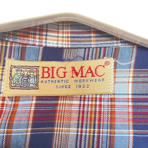 Camisa BIG MAC Ropa de Trabajo Para Hombres Cuadros Perla A Presión Manga Corta Pecho 50" Largo 31" - Imagen 3 de 5