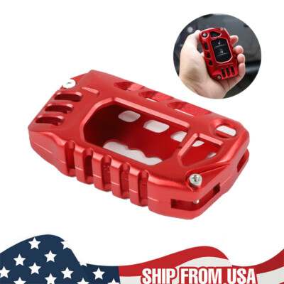 For Jeep Wrangler JL JT Gladiator 2018+ Red Key Fob Cover Case Protector Shell
