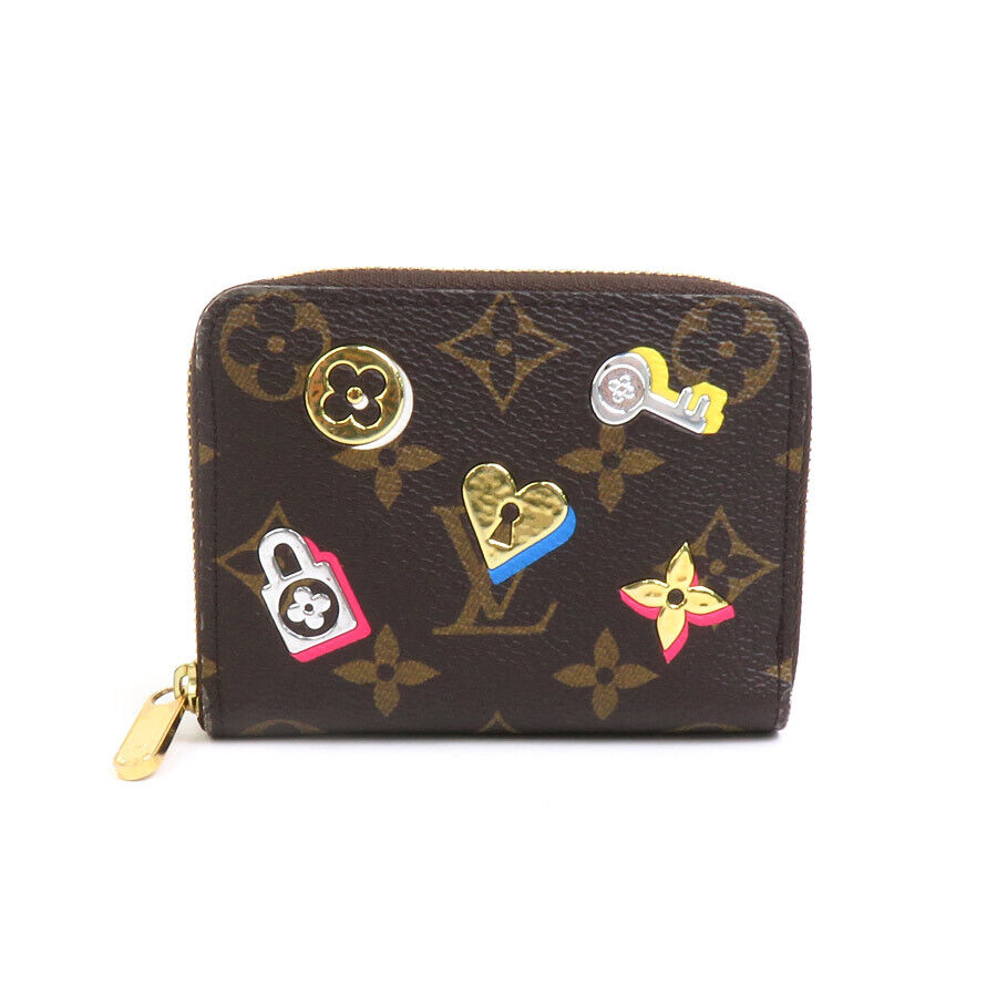 Auth LOUIS VUITTON Monogram Love Lock Zippy Coin Purse Case Auth LOUIS VUITTON Monogram Love Lock Zippy Coin Purse Case