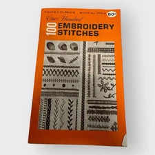 Coats & Clark's 100 Embroidery Stitches Book 150-A Vintage 1970s
