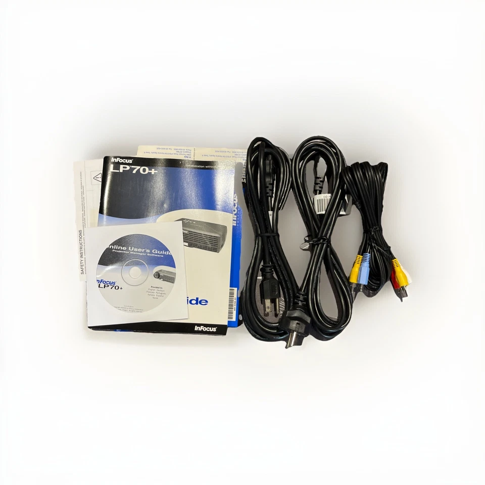 InFocus LP 70+ Projector Fully Working With Power Cable And Computer Lead Cheap - Image 4 of 4