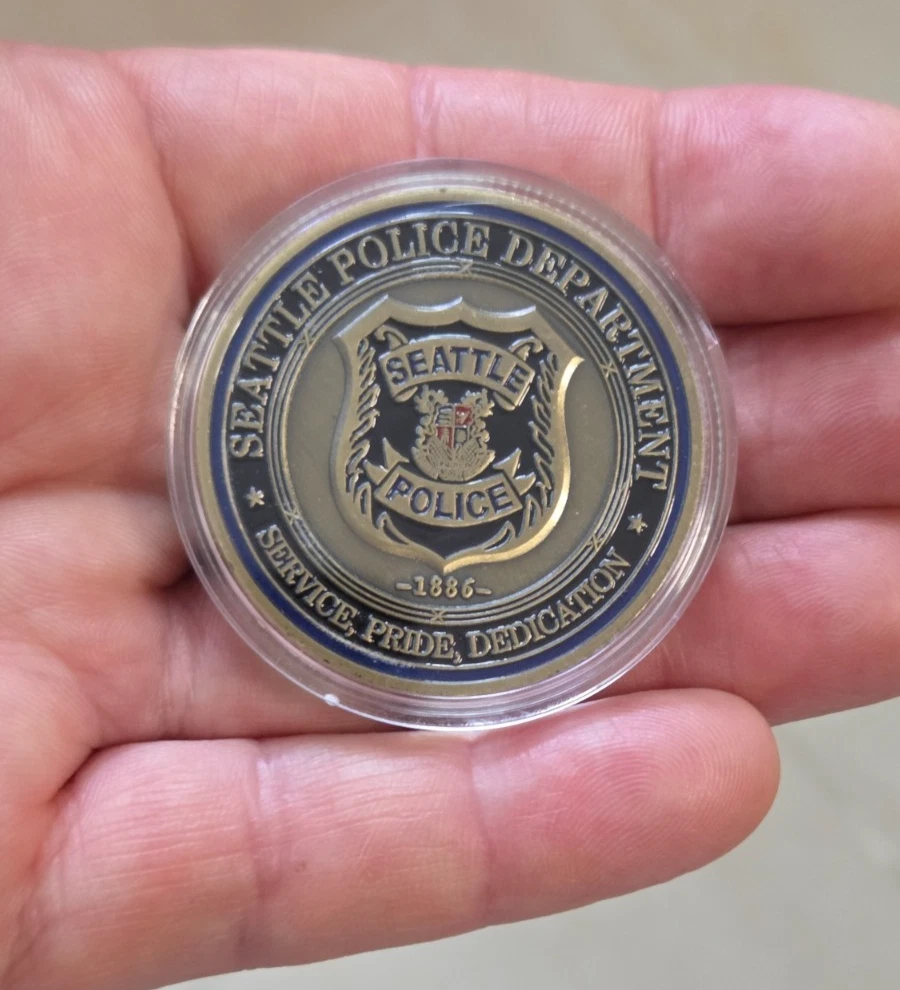 SEATTLE Washington Police Collector Challenge COIN Gedenk Münze Badge Abzeichen