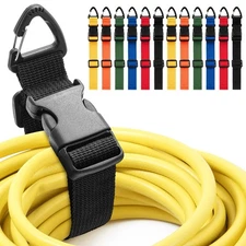 12 Pack 17 Inch Adjustable Extension Cord Holder Organizer with Triangle Clip...