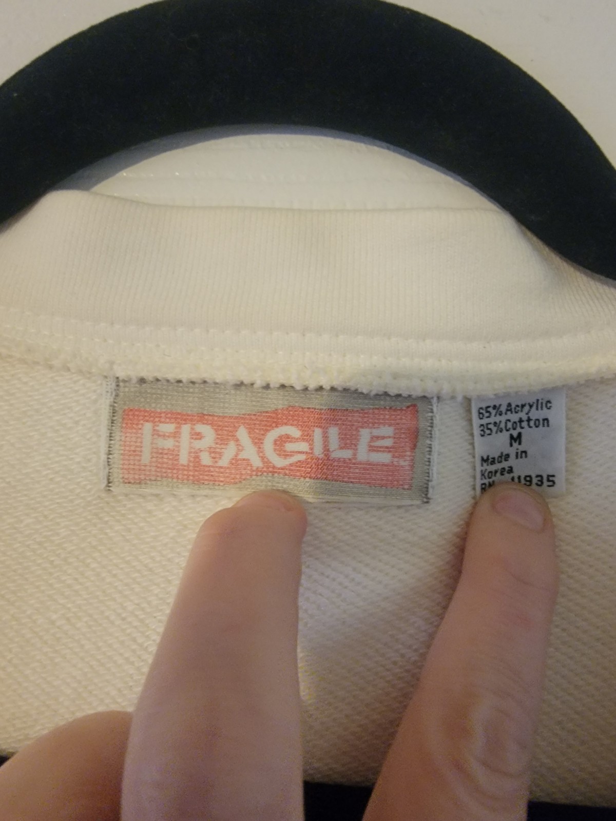Fragile Club Brand Cardigan Unisex Medium Anthro image 3