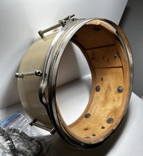 Vintage unusually sized Wood Snare Drum 6.5&rdquo; Deep Hardware & Snares 8 lug