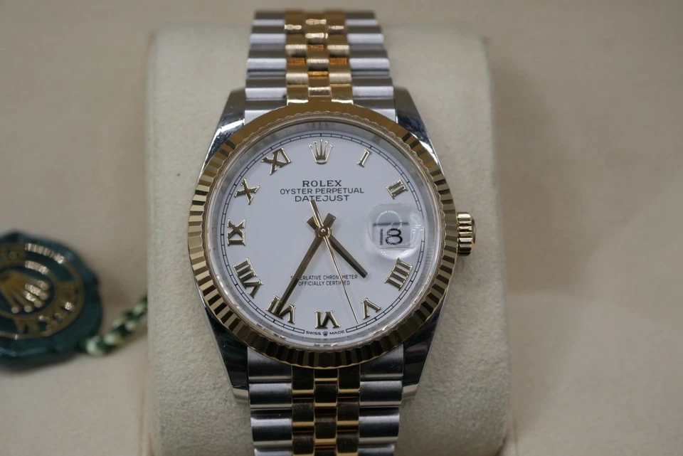 Rolex Datejust 36 - 126233 - 2019 acero y oro - esfera romana blanca estriada jubileo Foto 3 de 4