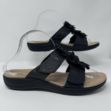 Clarks Collections Laurieann Mist Sandals Women’s 8.5W (WIDE) Slip On Comfort