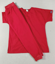Maevn Cherokee Scrub Set Womens XS/S Red Top Jogger Pants Medical Nurse Doctor