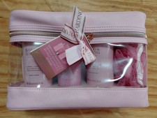 Baylis Harding Signature Collection Bath Set Pink Jojoba Vanilla Cosmetic Bag